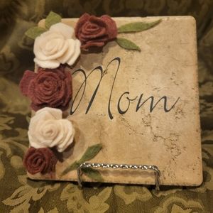 "Mom" 6x6 Handmade Ceramic Tile